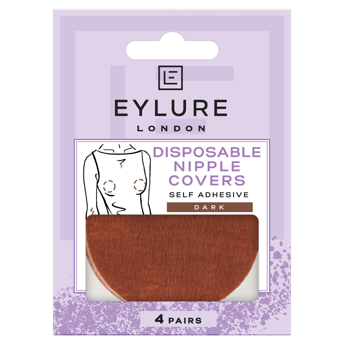 Disposable Adhesive Dark Nipple Covers 4 Pairs