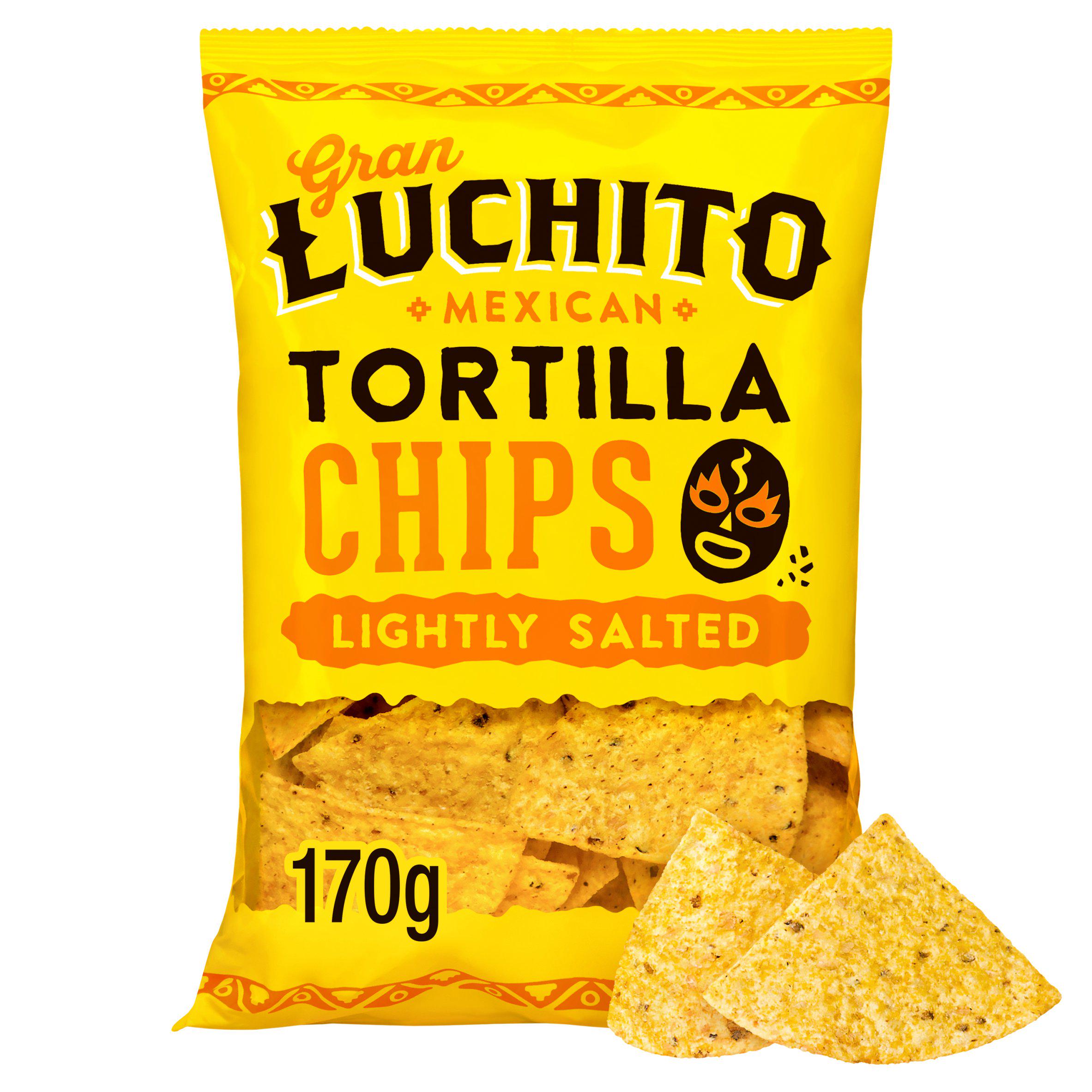 Gran Luchito lightly salted tortilla chips 170g, UK version