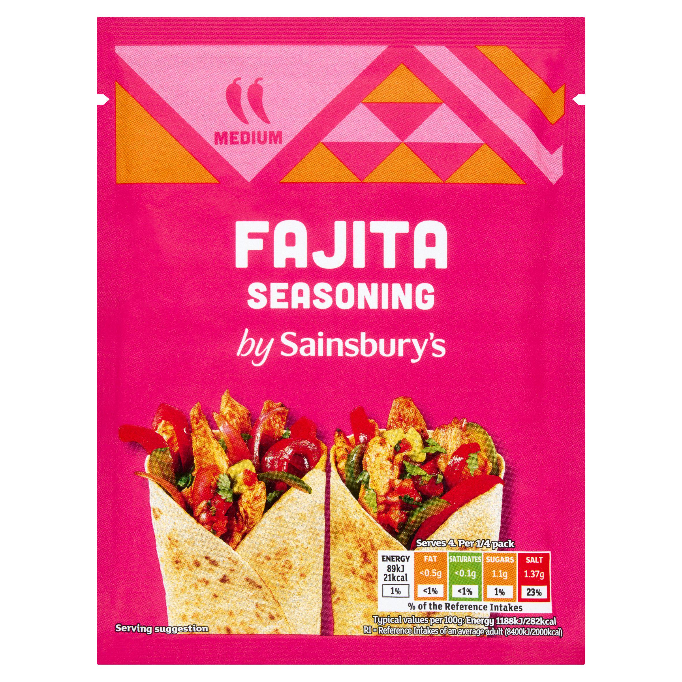 Sainsbury's Fajita Spice Mix 30g sachet - British product