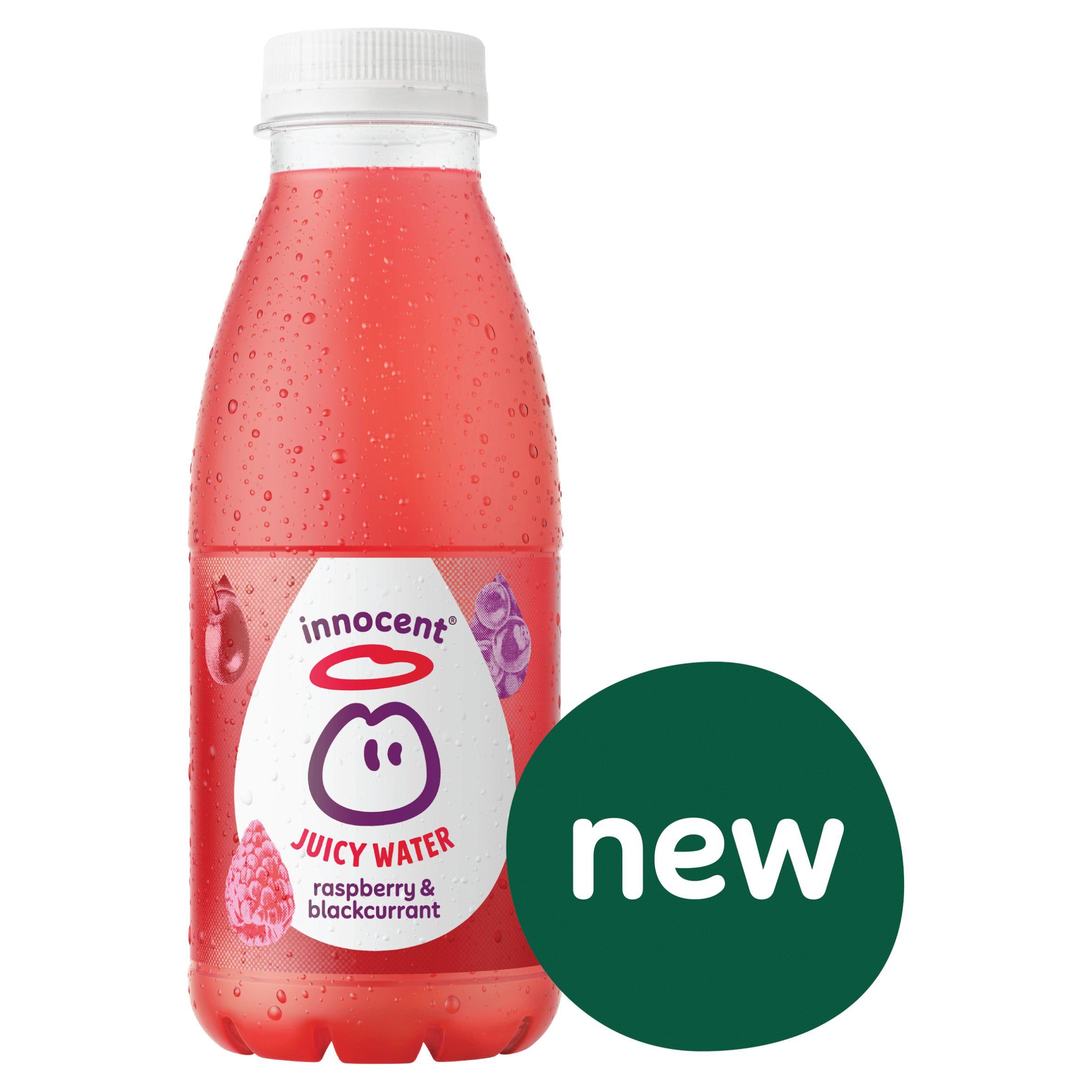 Innocent Juicy Water raspberry blackcurrant 420ml, UK version