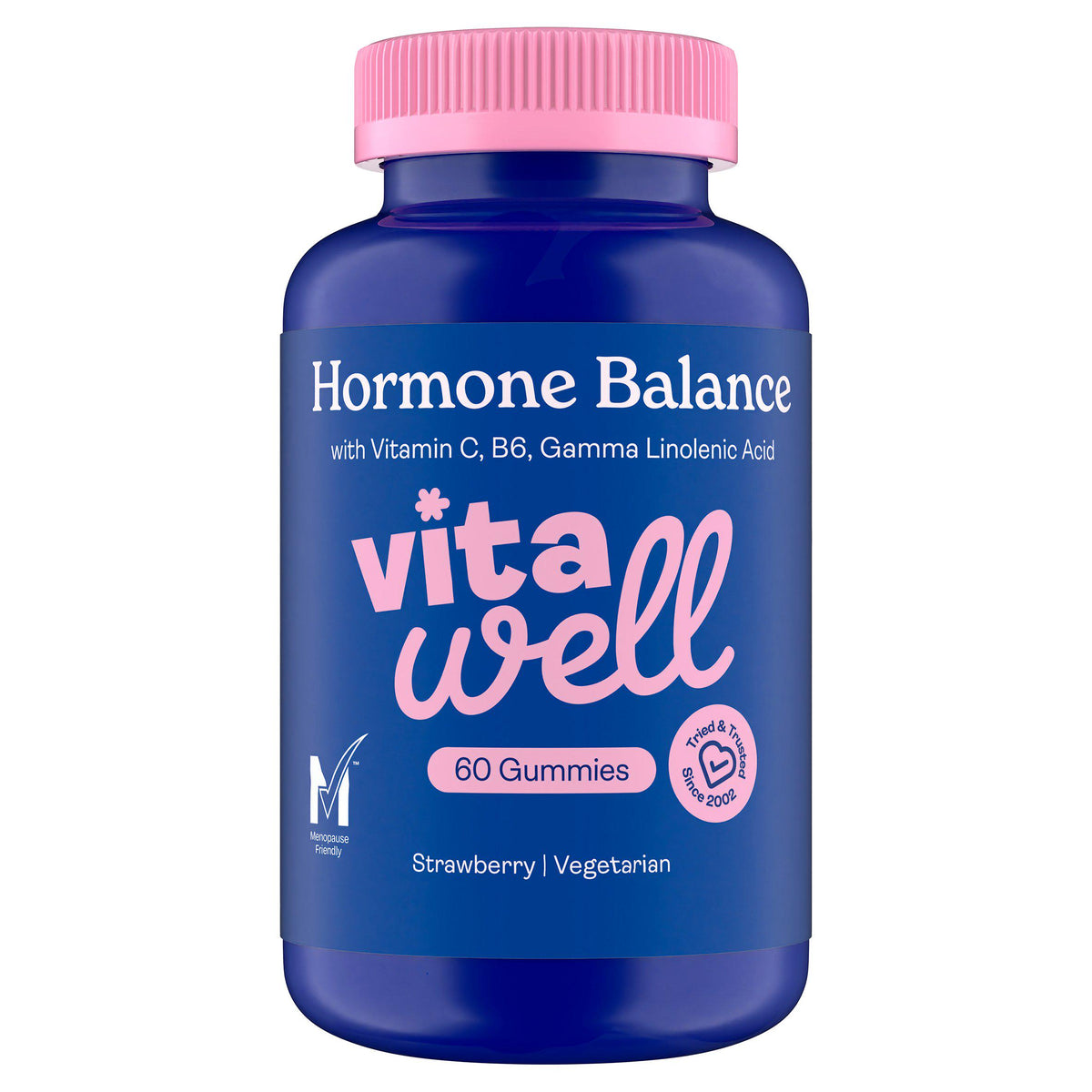 Vitawell hormone balance strawberry gummies 60 count (British brand)