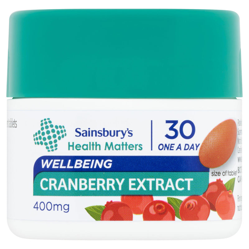 Sainsbury's Cranberry Supplement 400mg 30 Tablets, UK version