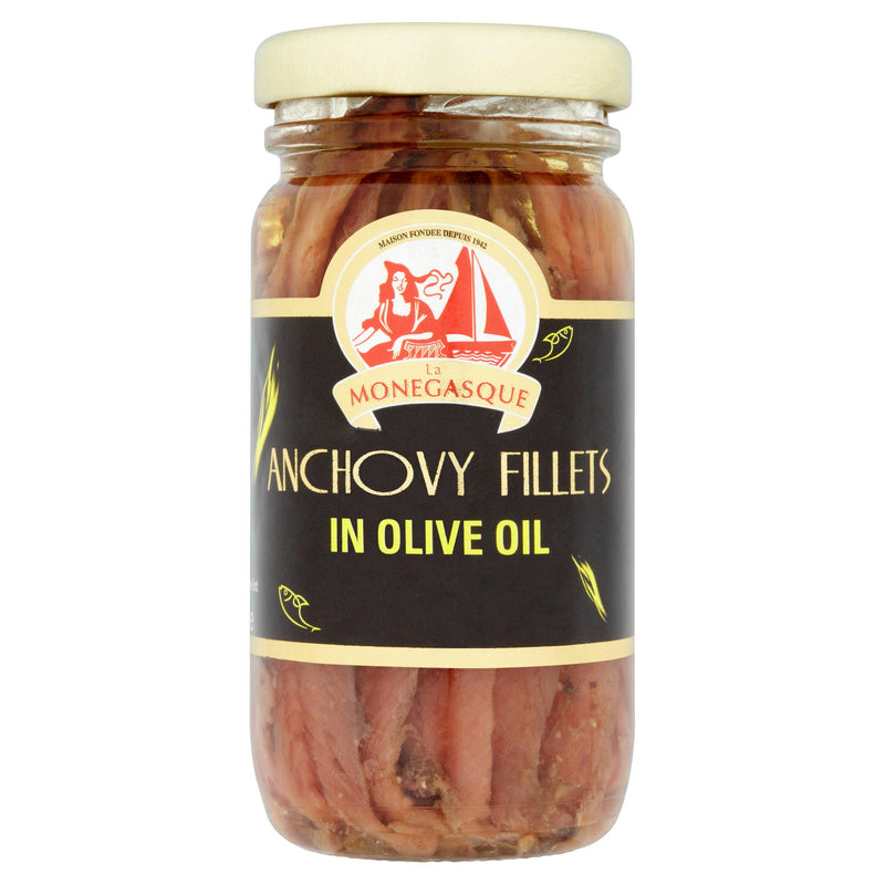 La Monégasque anchovy fillets olive oil 100g, UK version