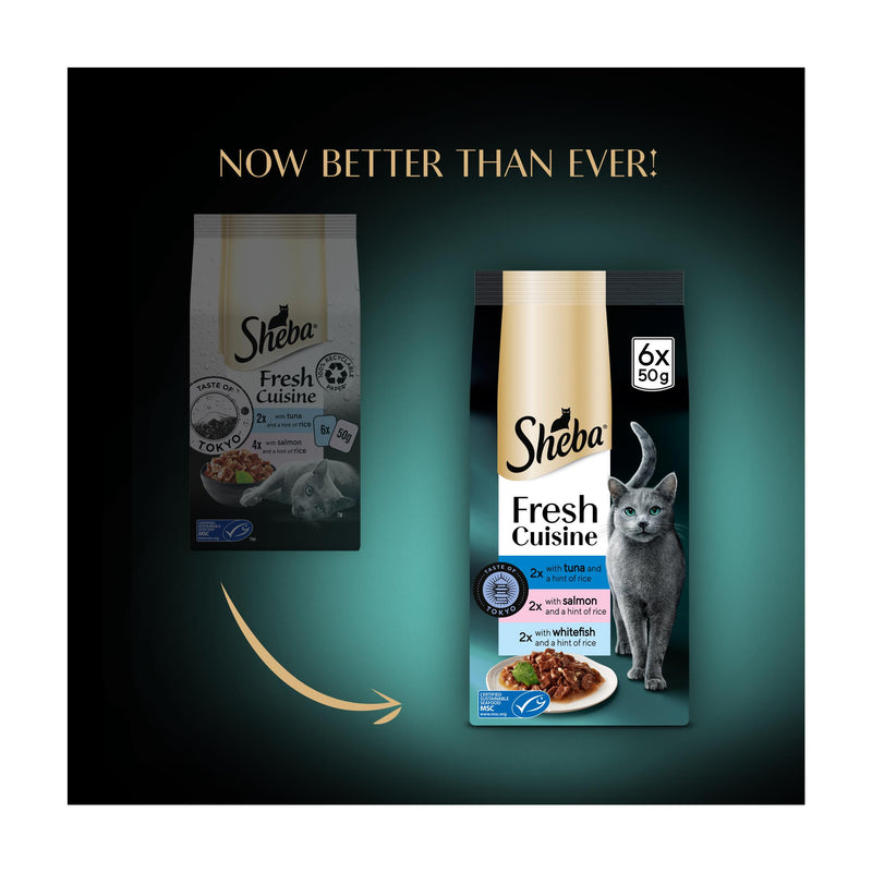 Sheba Fresh Cuisine Taste of Tokyo pouches 6x50g (British brand)