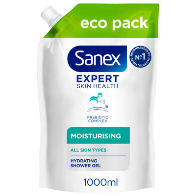 Sainsburys Sanex Expert Skin Health Moisturising Shower Gel Body Wash Refill 1L- Buy online at McGrocer