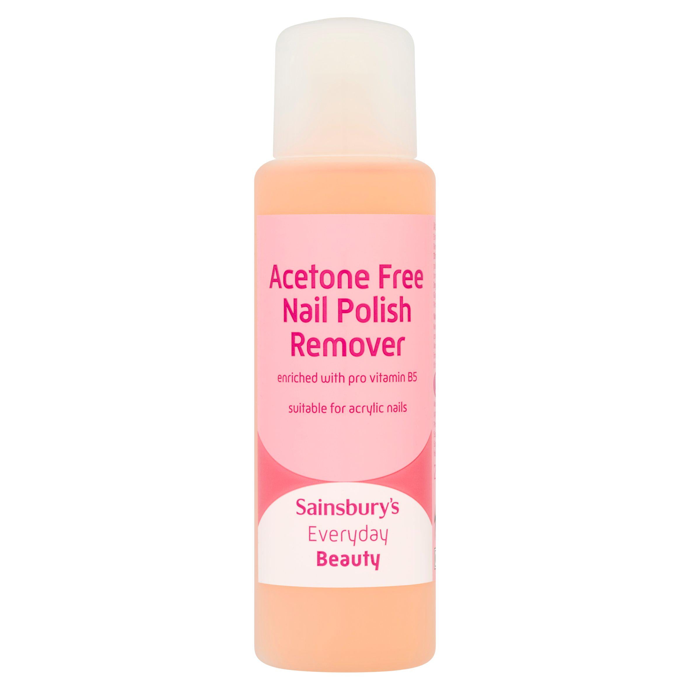 Sainsbury's nail polish remover acetone free 250ml, UK version