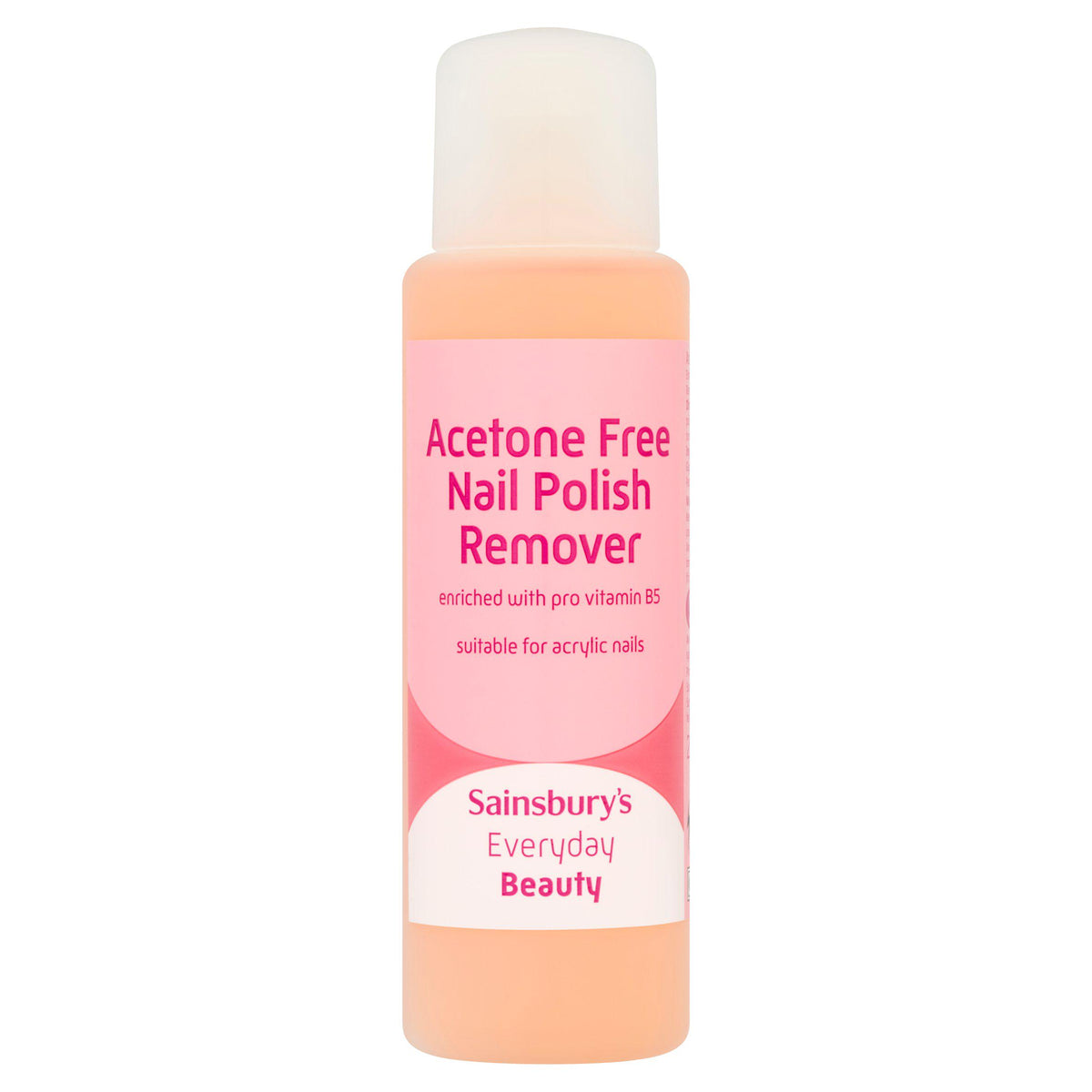 Sainsbury's nail polish remover acetone free 250ml, UK version