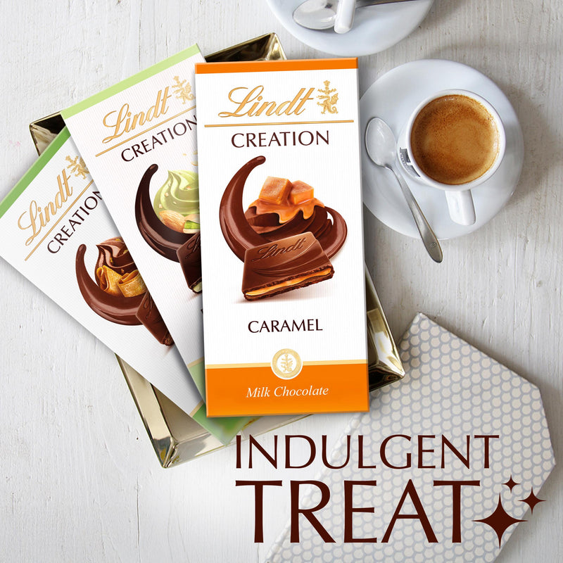 Lindt creation milk caramel chocolate bar 150g, imported from the UK