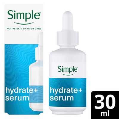 Sainsburys Simple Hydrate+ 3% Hyaluronic Acid + Vitamin B5 Facial Serum, 30ml- Buy online at McGrocer