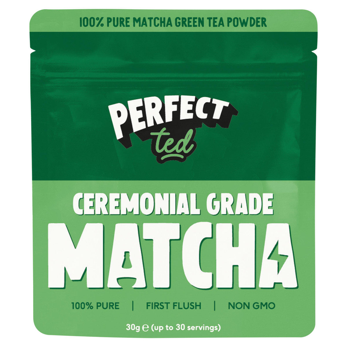 Perfect Ted Ceremonial Grade Matcha Powder 30g, imported from the UK
