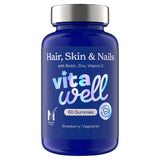 Vitawell hair skin nails strawberry gummies 60 count, UK version