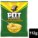 Pot Noodle instant chicken and mushroom noodles block 112g, UK version