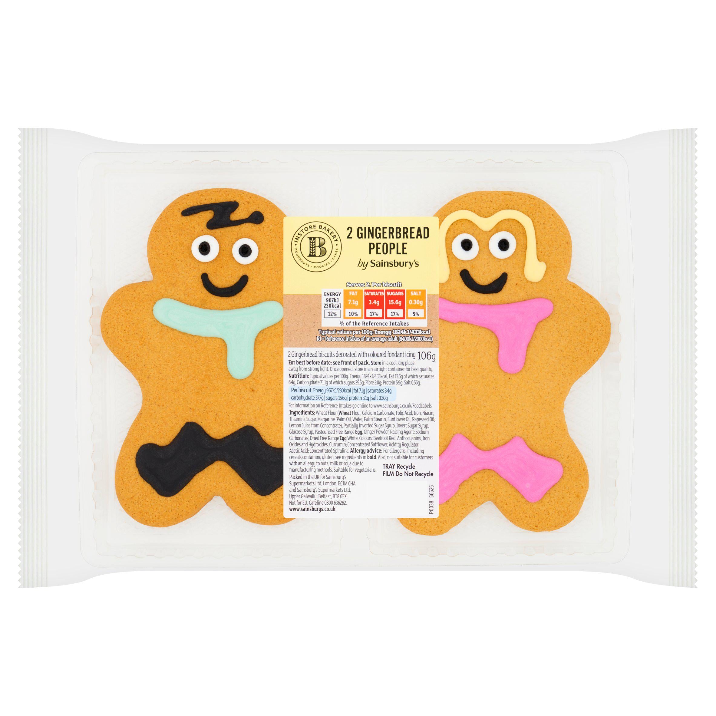 Sainsbury's gingerbread people biscuits 106g (British brand)