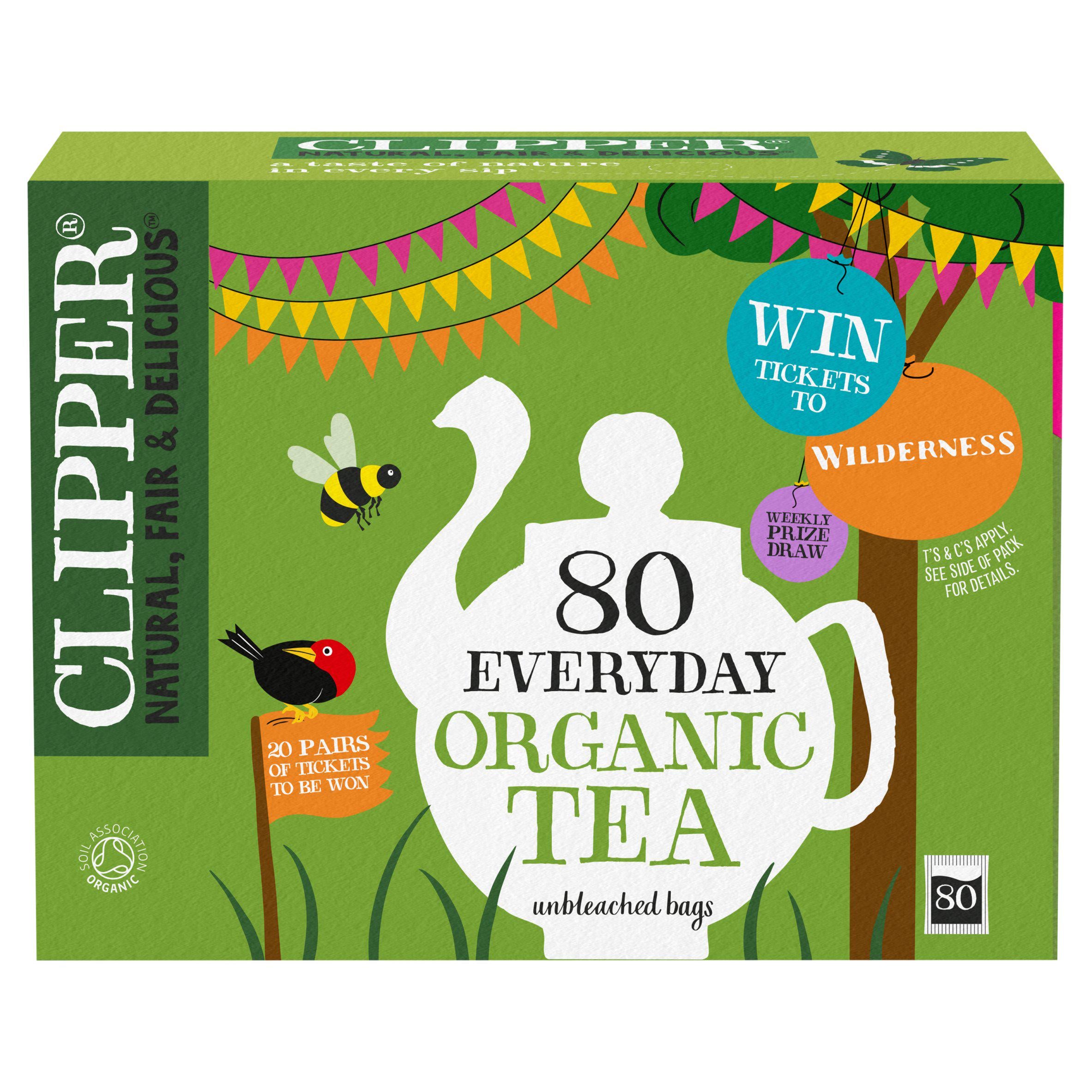 Clipper Organic Everyday Tea bags 80 count - British product
