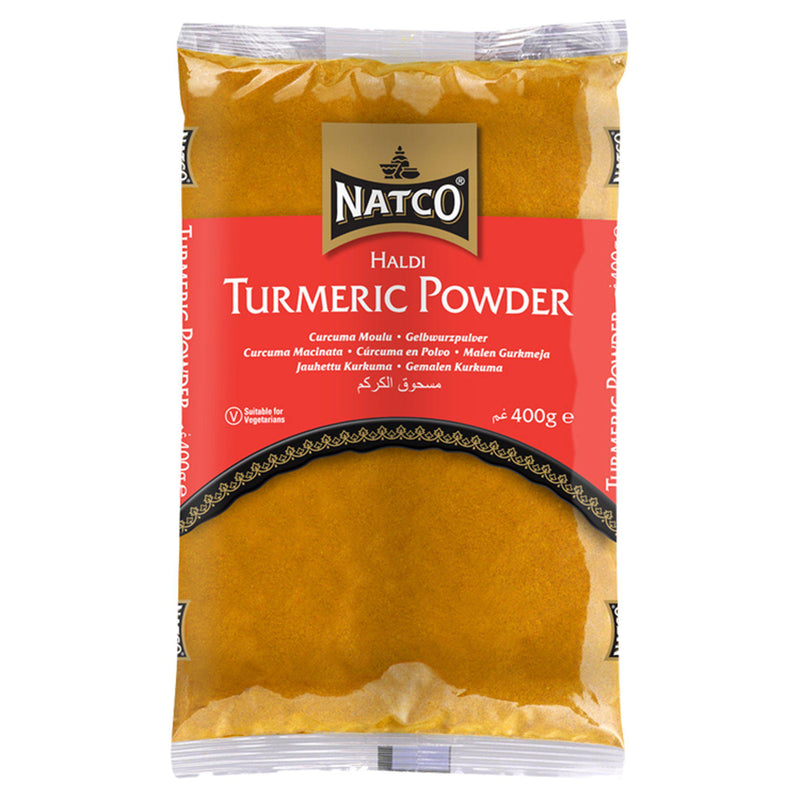 Natco turmeric powder 400g pack, imported from the UK