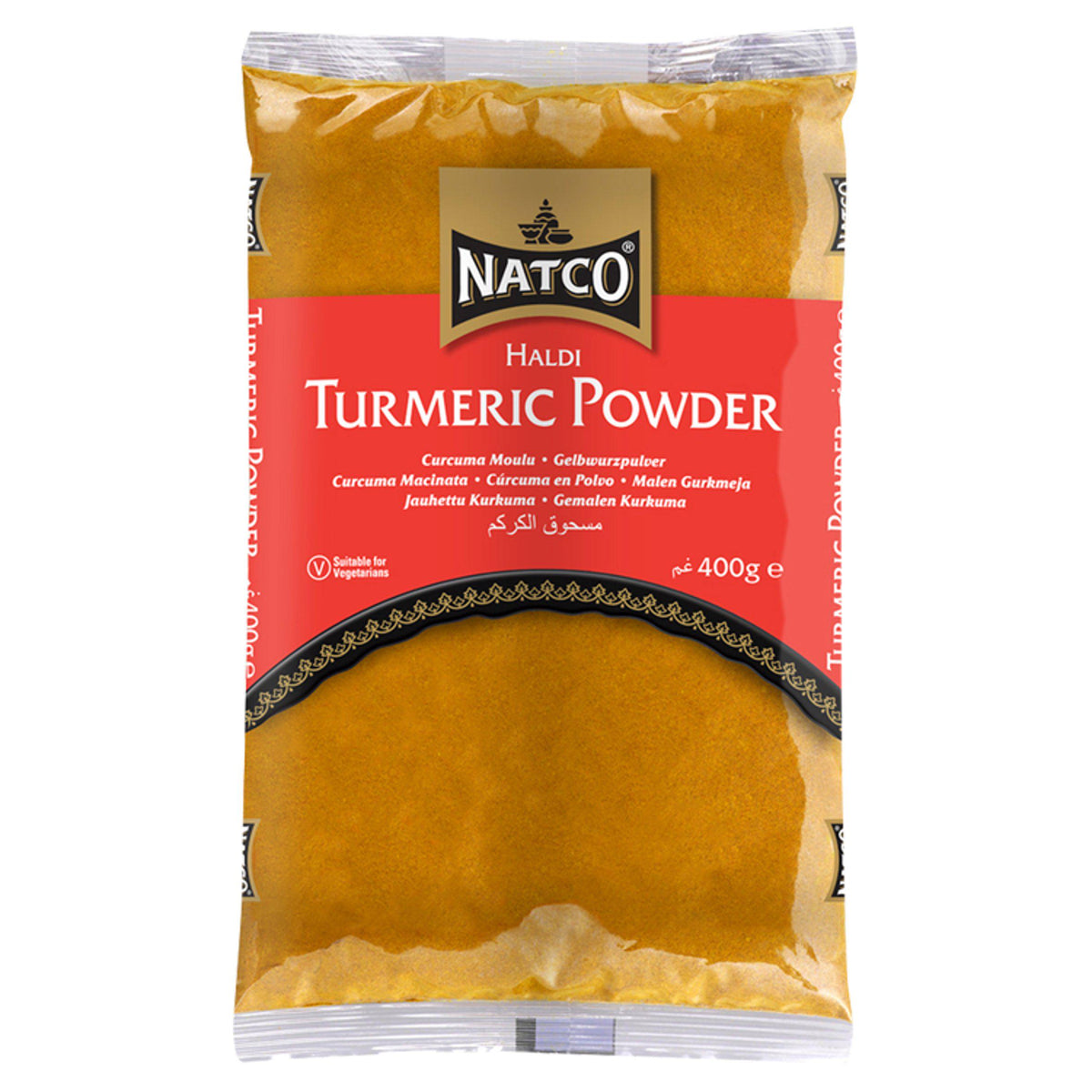 Natco turmeric powder 400g pack, imported from the UK