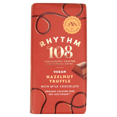 Sainsburys Rhythm108 Swiss Made M'lk & Hazelnut Truffle Chocolate Bar 100g- Buy online at McGrocer
