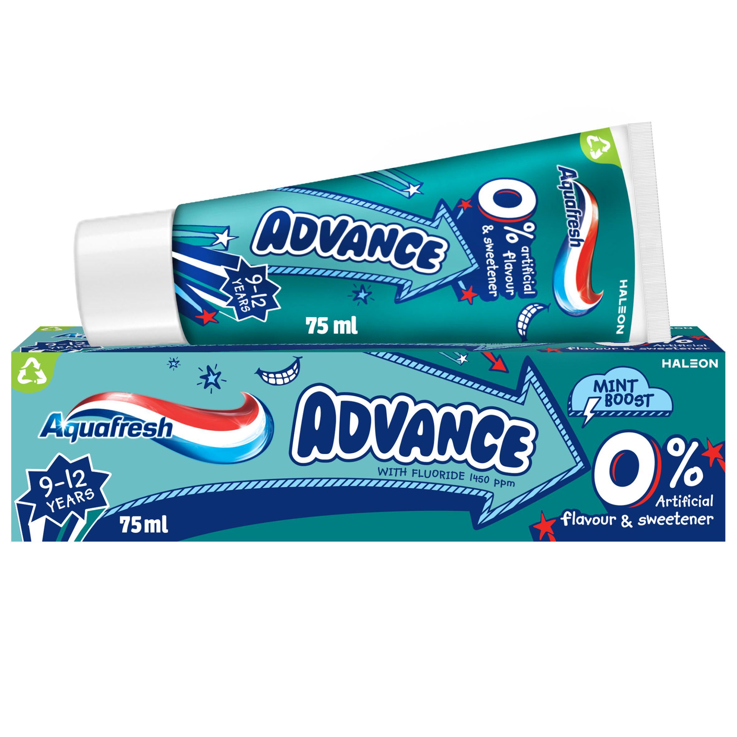 Aquafresh Kids Advance toothpaste 9-12 years 75ml (British brand)