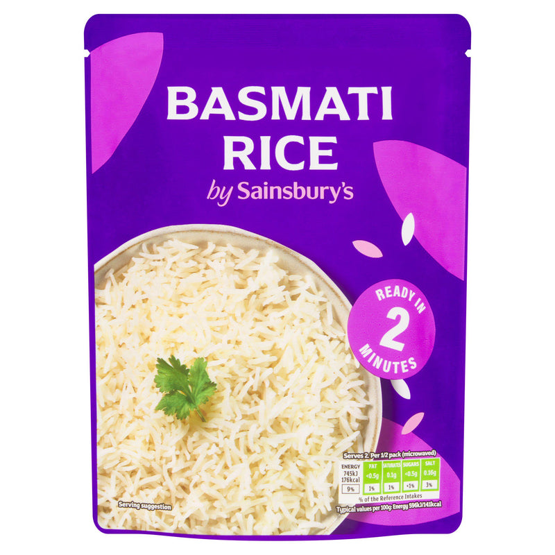 Sainsbury's Basmati Microwave Rice 250g - British product