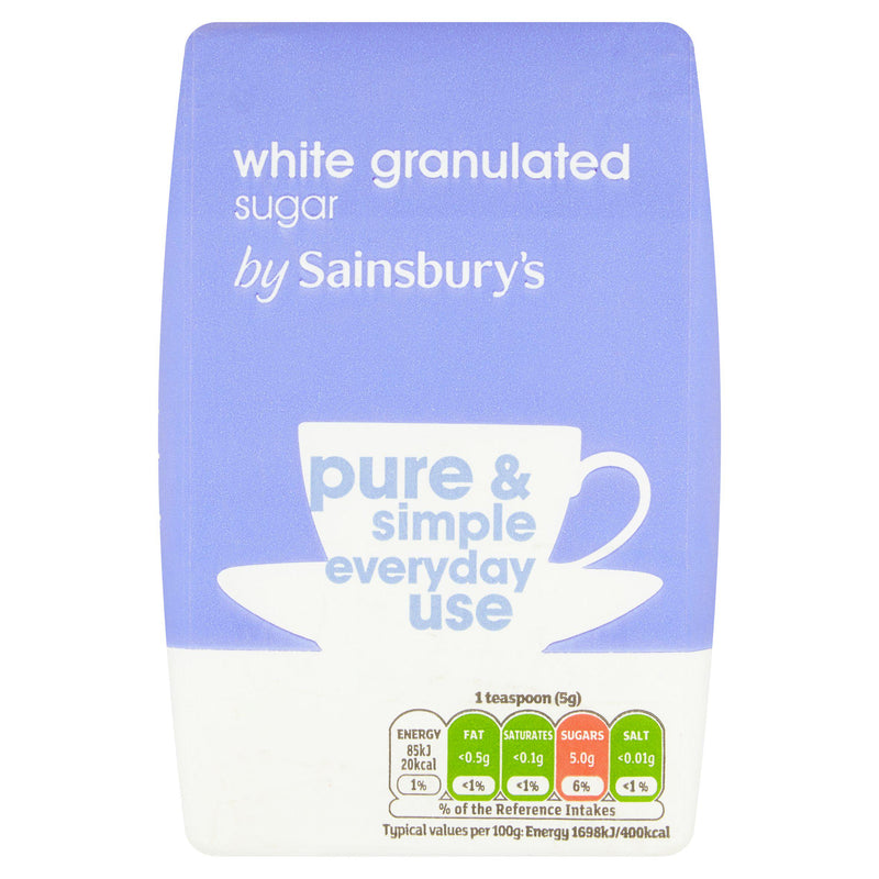 Sainsbury's white granulated sugar 500g, UK version