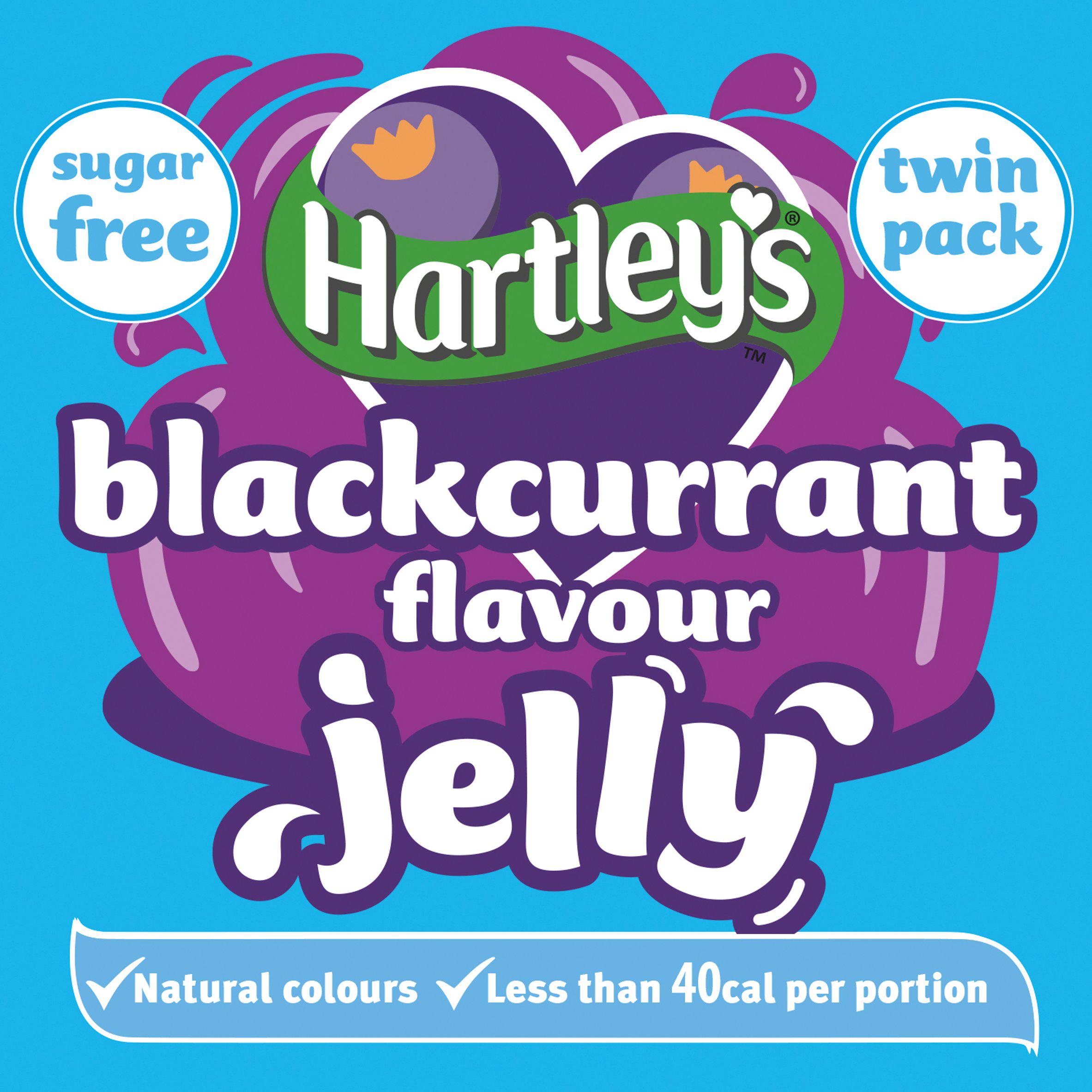 Hartley's sugar free blackcurrant jelly twin pack 23g - British product