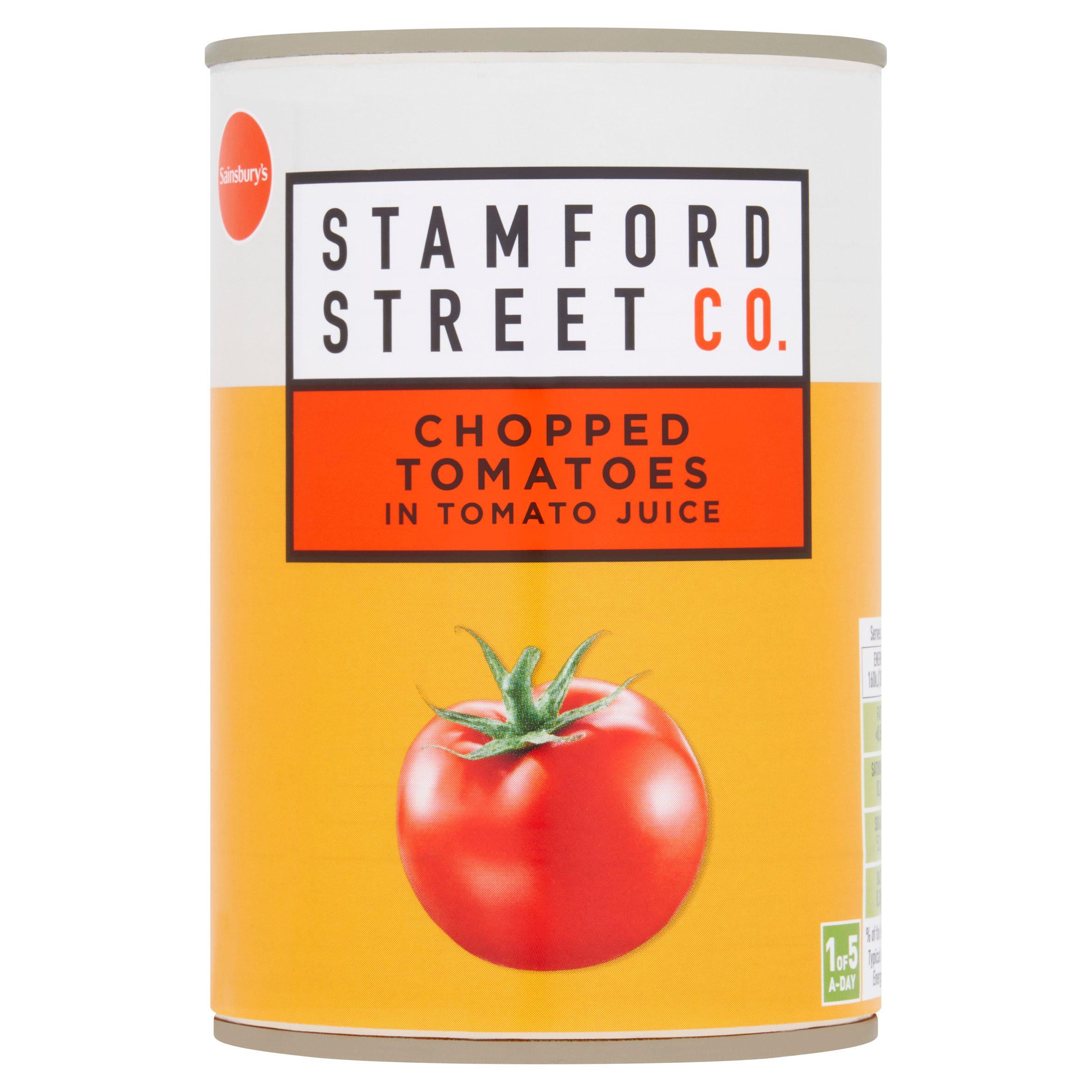 Stamford Street Co. chopped tomatoes in tomato juice 400g, imported from the UK