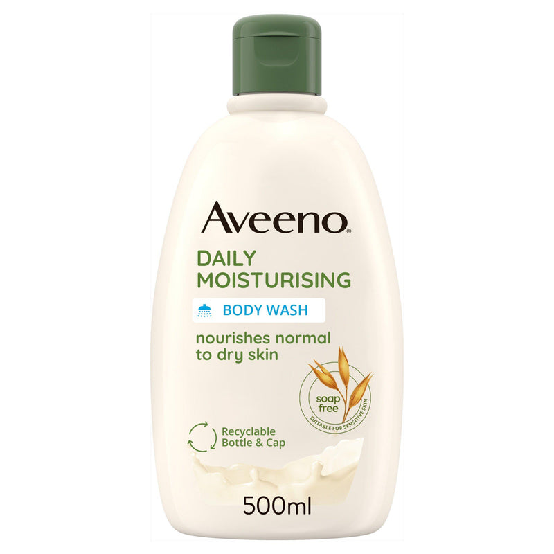Aveeno Body Wash Dry Sensitive Skin 500ml, imported from the UK