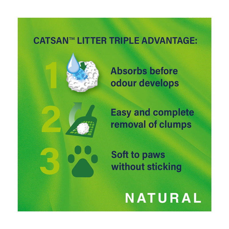 Catsan Natural Clumping Cat Litter 8L - British product