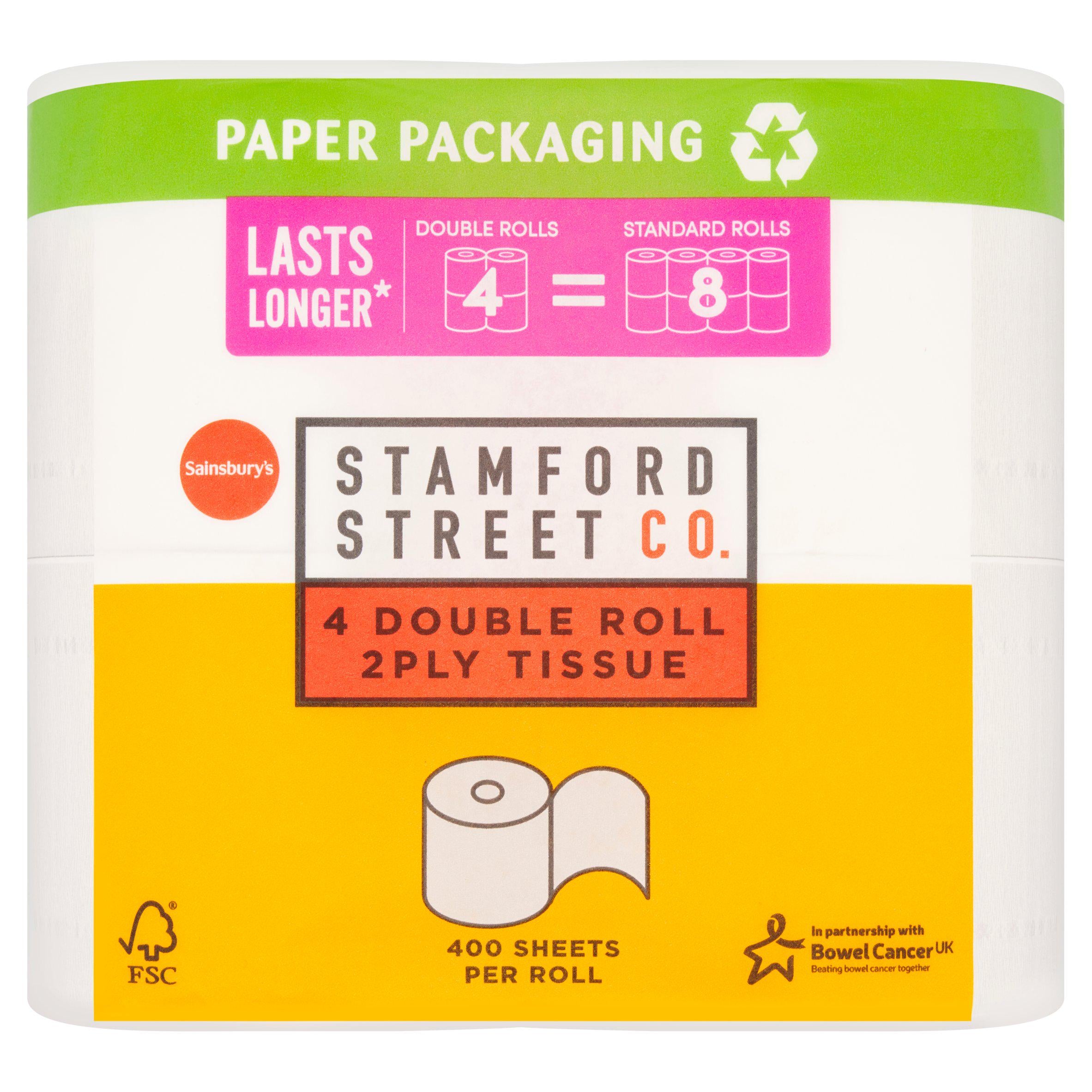 Stamford Street Co. toilet tissue double rolls 4 pack, UK version