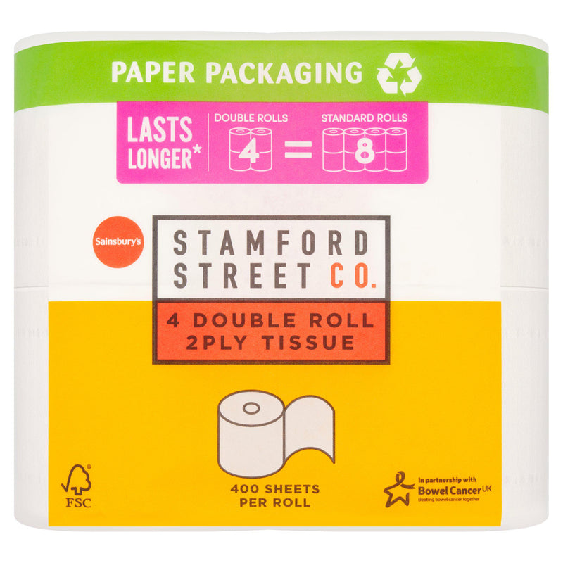 Stamford Street Co. toilet tissue double rolls 4 pack, UK version