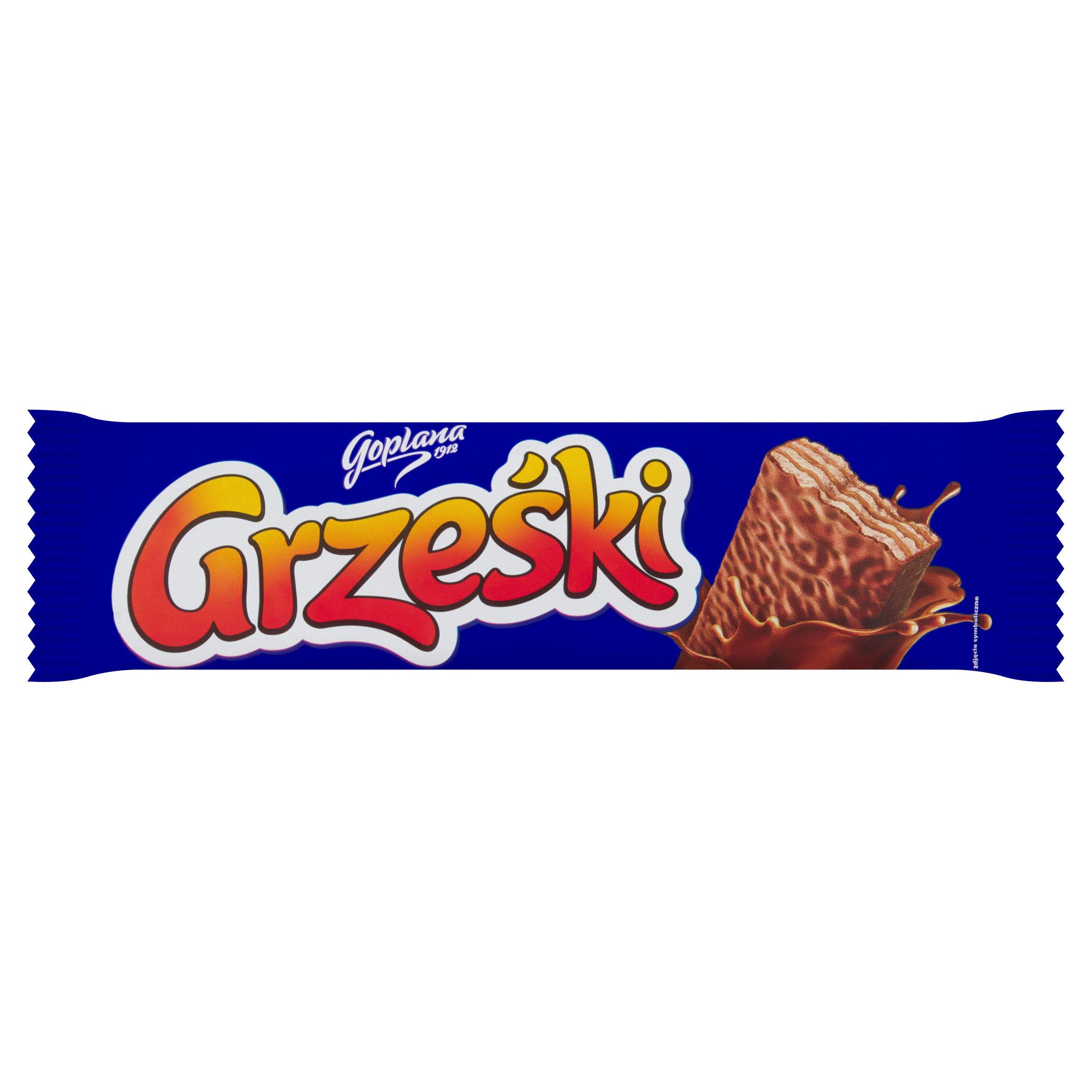 Goplana Grzeski wafer bar chocolate coated cocoa cream 36g (British brand)