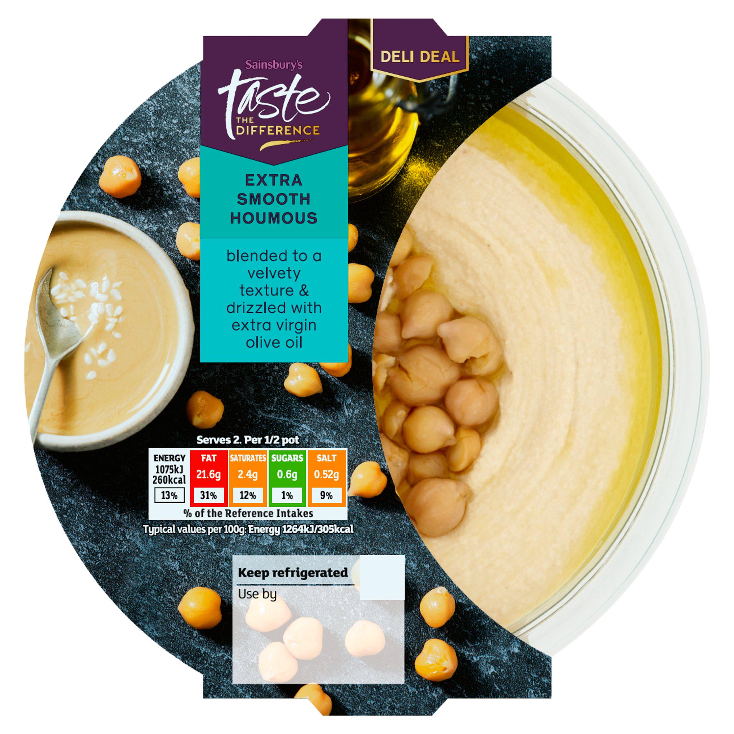 Sainsbury's Extra Smooth houmous 170g - British product