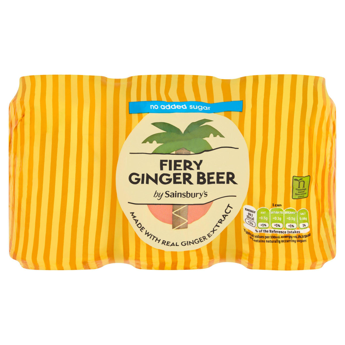 Sainsbury's Diet Ginger Beer 6x330ml pack (British brand)