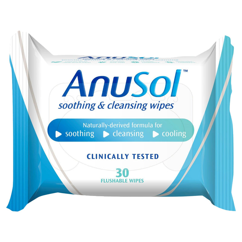 Anusol Soothing Cleansing Flushable Wipes 30 Pack - British product