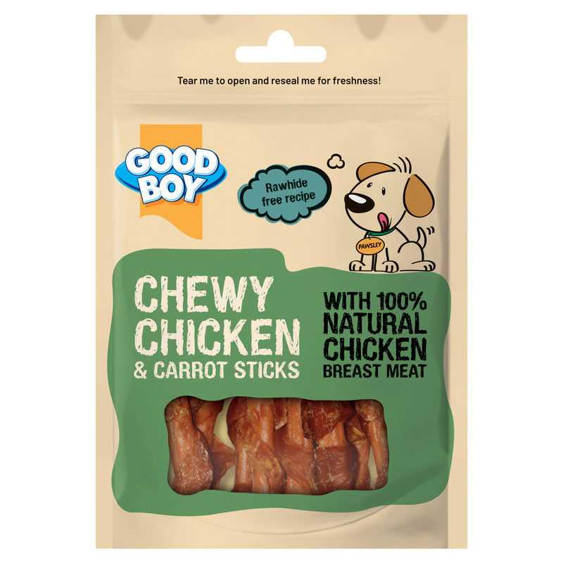 Good Boy chewy chicken and carrot sticks for dogs 70g, UK version