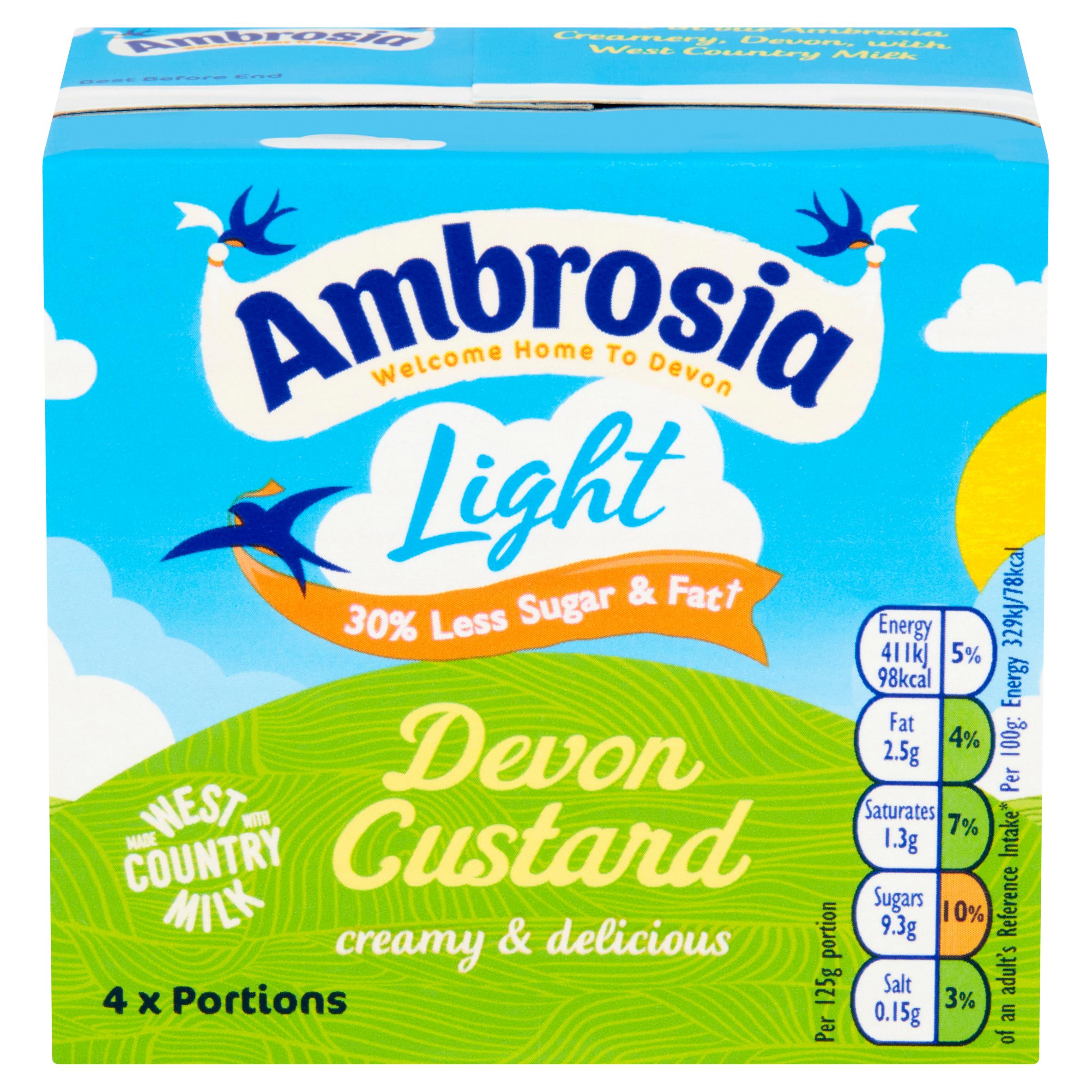 Ambrosia Light custard 500g carton - British product