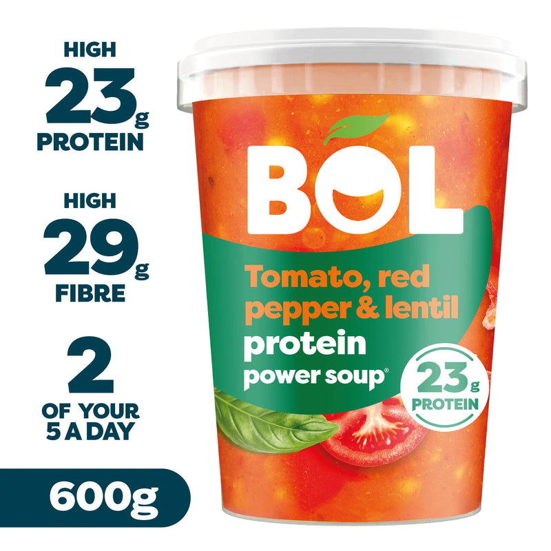 High Protein Red Pepper Tomato and Lentil Soup 600g