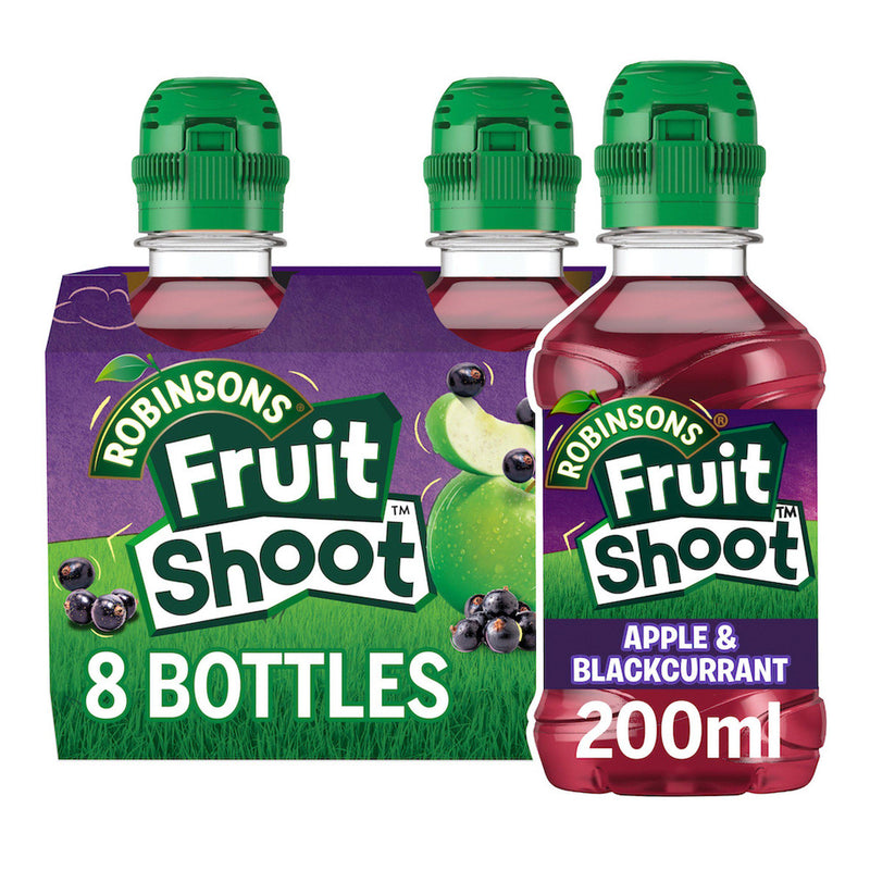 Fruit Shoot kids juice drink Apple Blackcurrant 8x200ml, imported from the UK