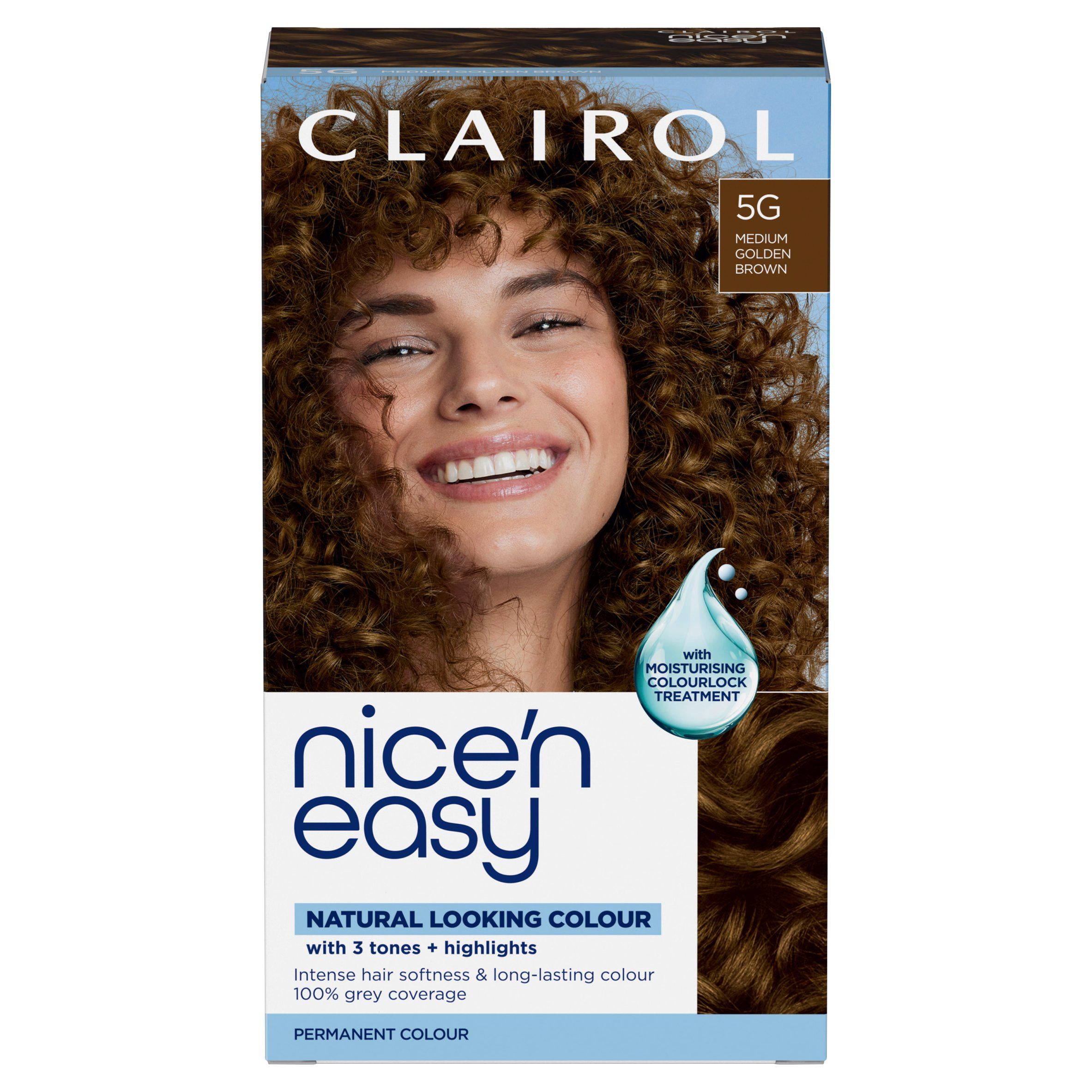 Clairol Nice'N Easy 5G permanent hair dye medium golden brown, UK version