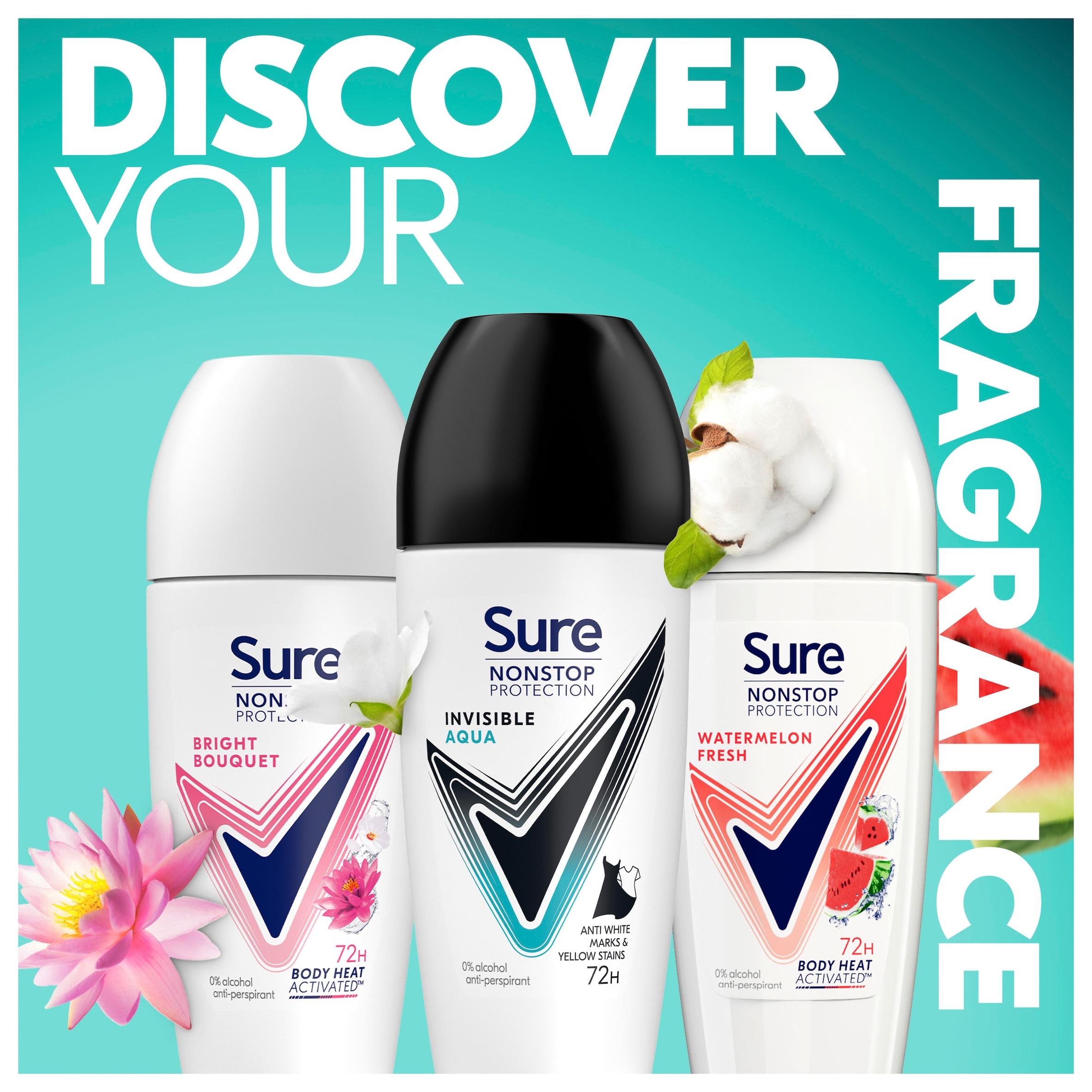 Sure Nonstop Invisible Aqua Antiperspirant Roll On 50ml (British brand)