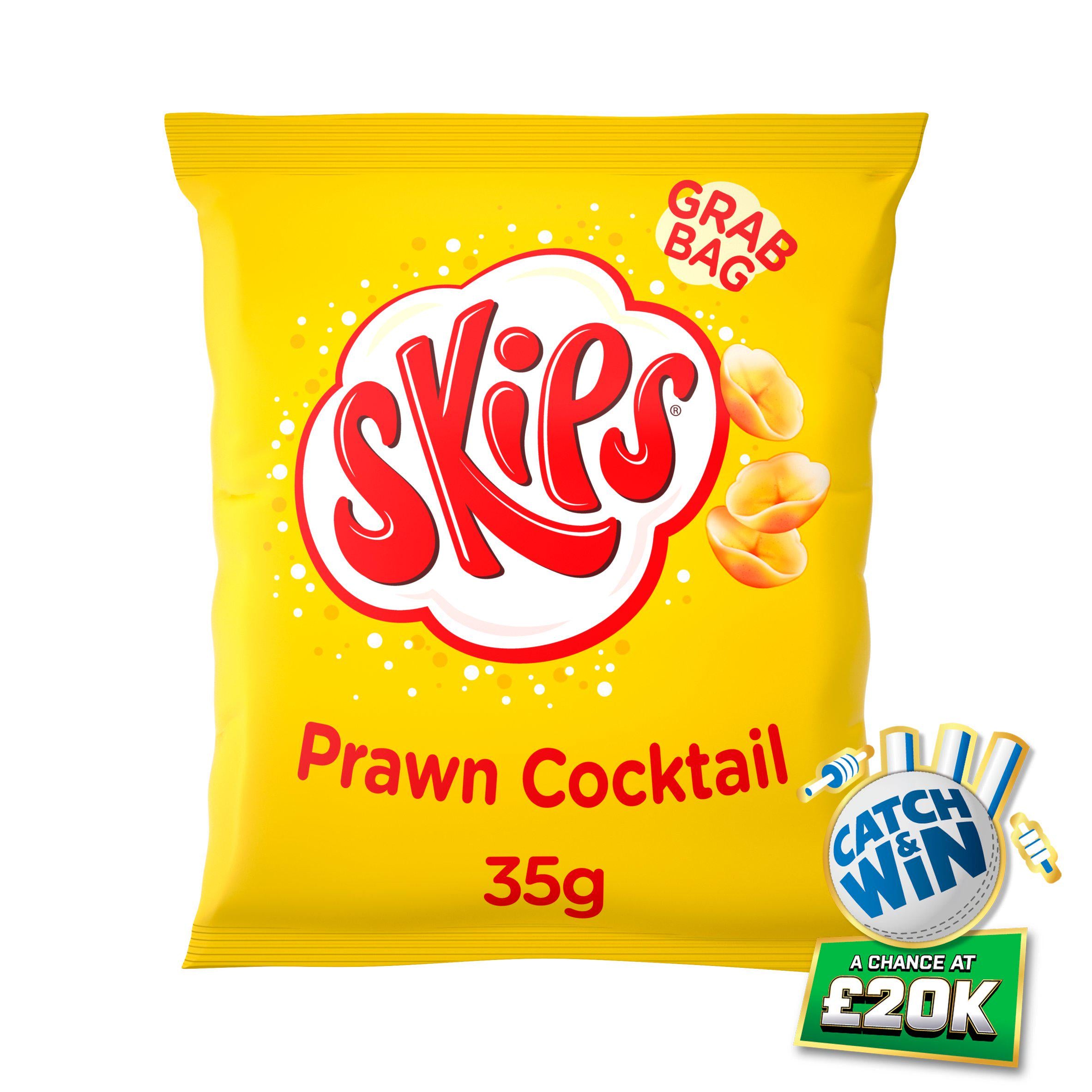 Skips prawn cocktail crisps 35g, imported from the UK