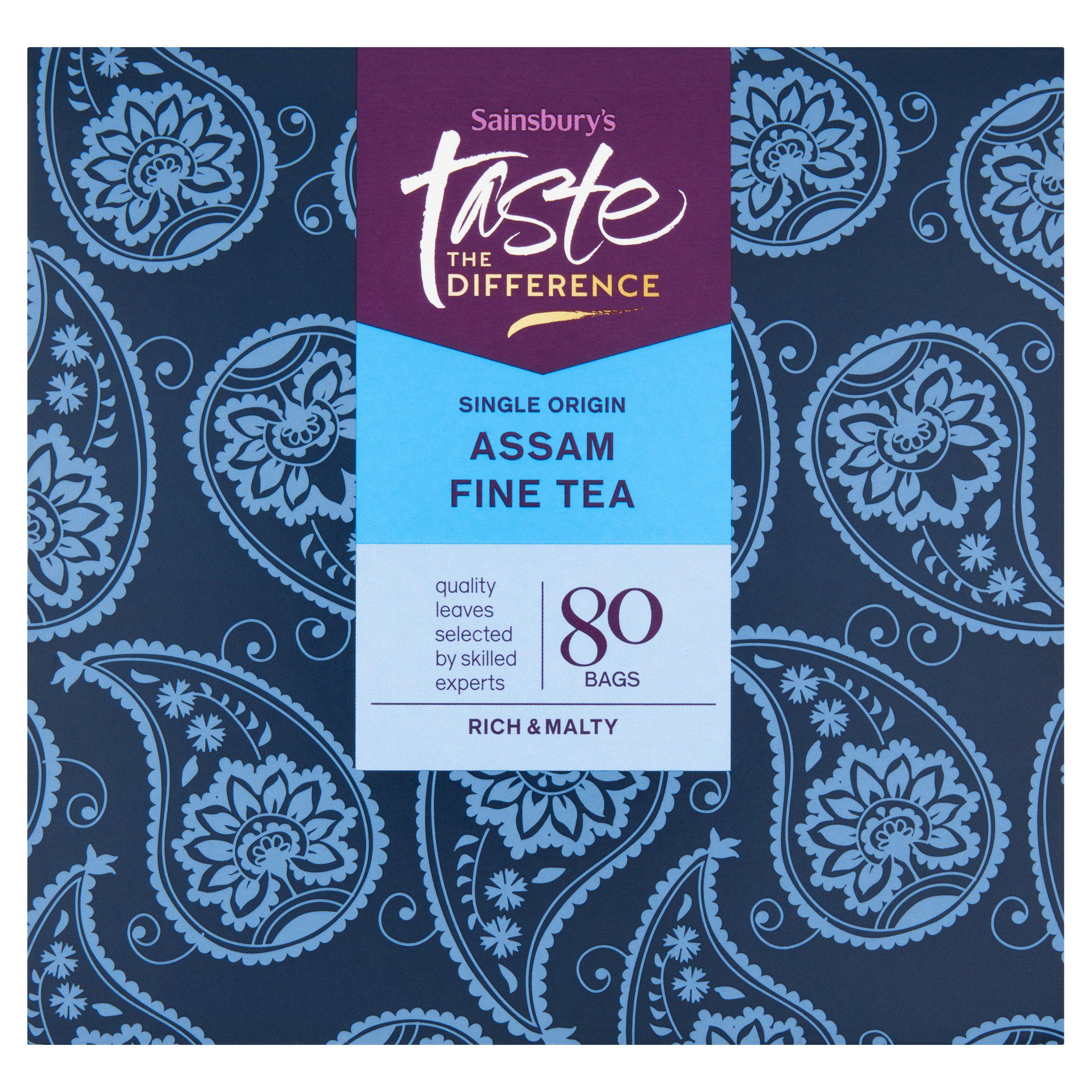 Sainsbury's Taste the Difference Assam tea bags 80 count, UK version