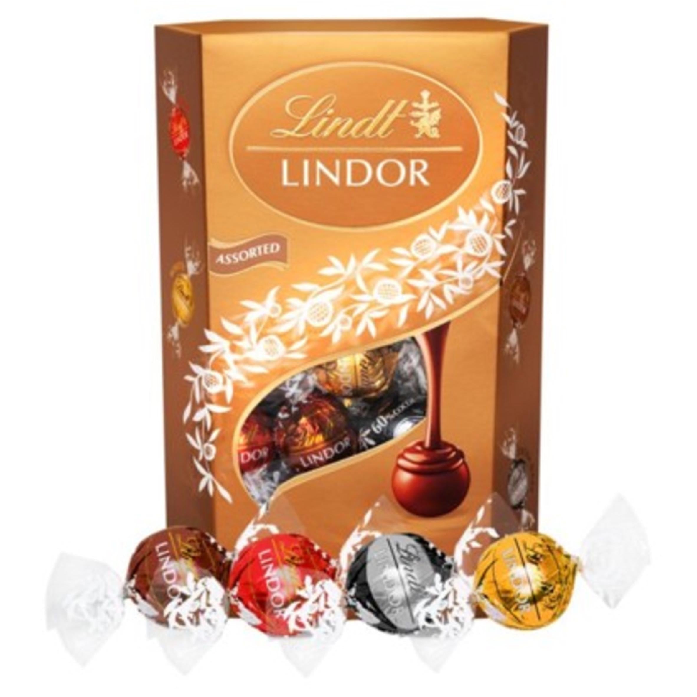 Lindt Lindor assorted chocolate truffles box 337g, UK version