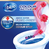 Bloo Colour Active Flower toilet rim block 2x50g - British product