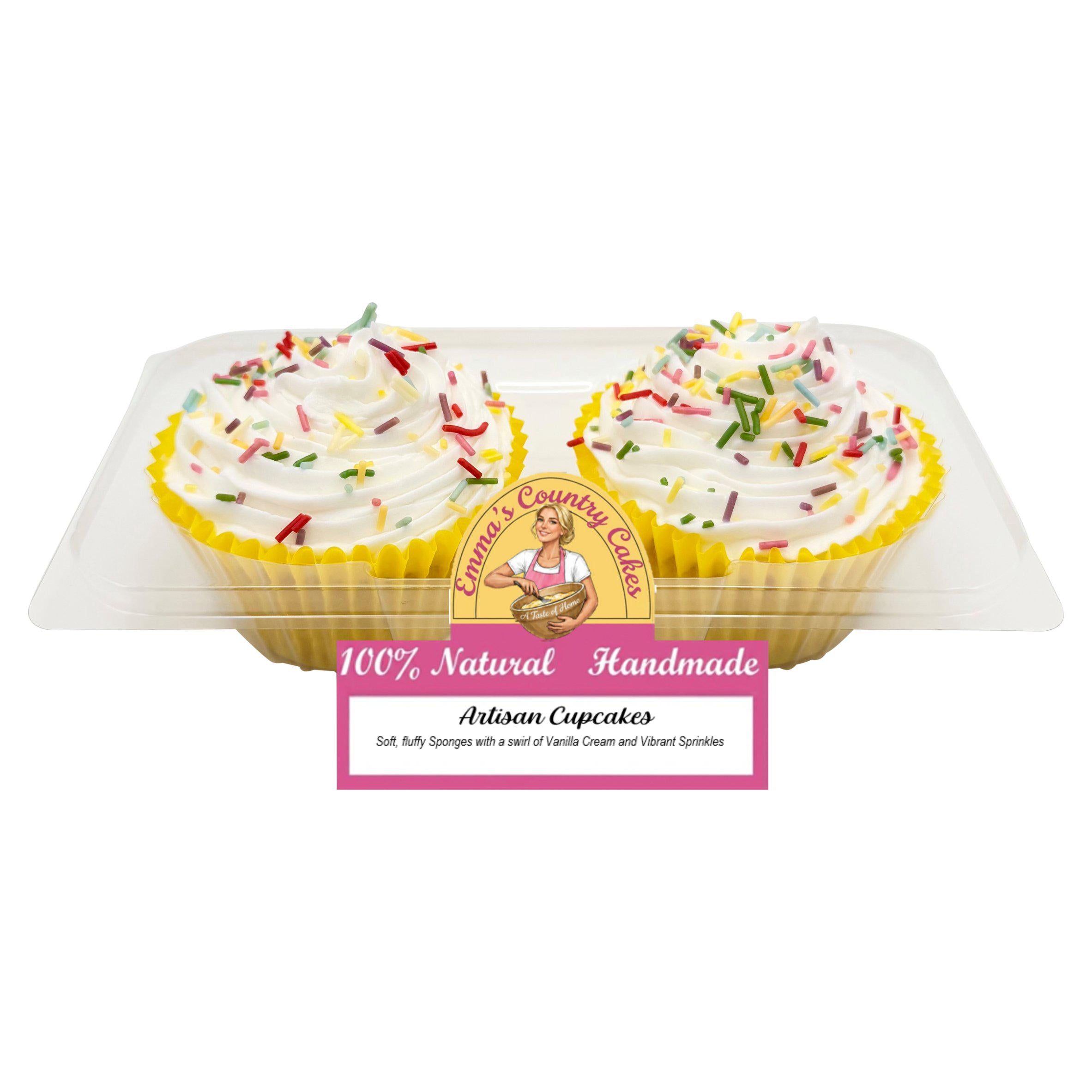 Emma's Country Cakes handmade cupcakes two pack, UK version