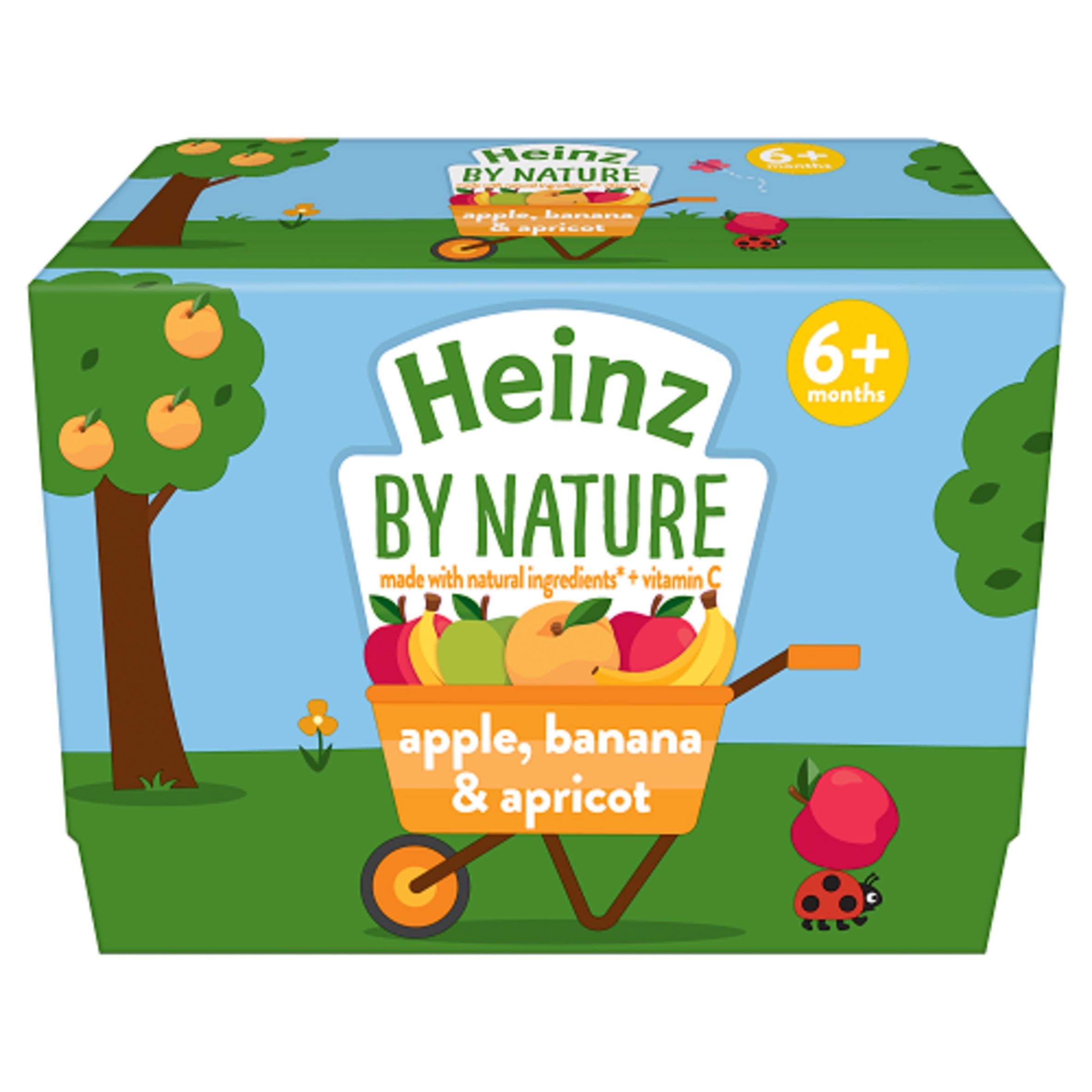 Heinz Apple Banana and Apricot puree 4x100g - British product