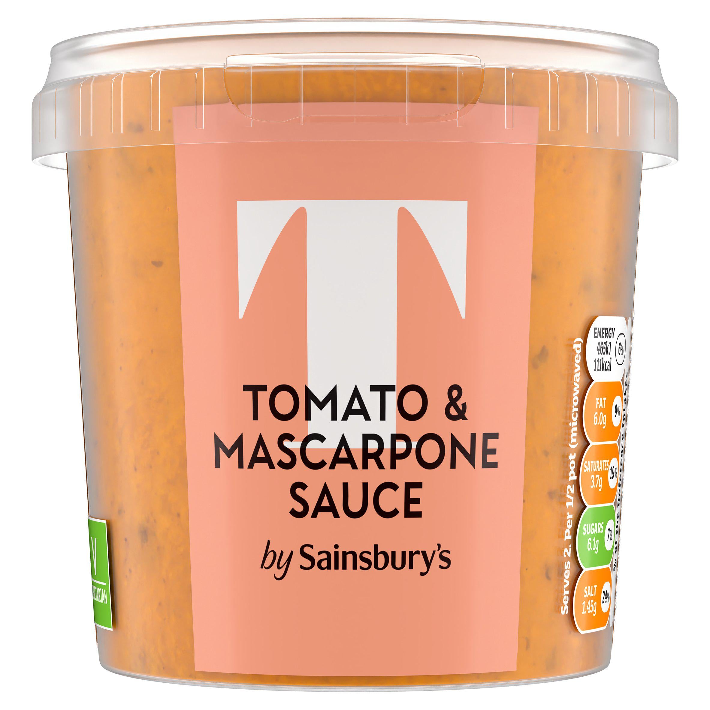 Sainsbury's tomato mascarpone sauce 350g, UK version