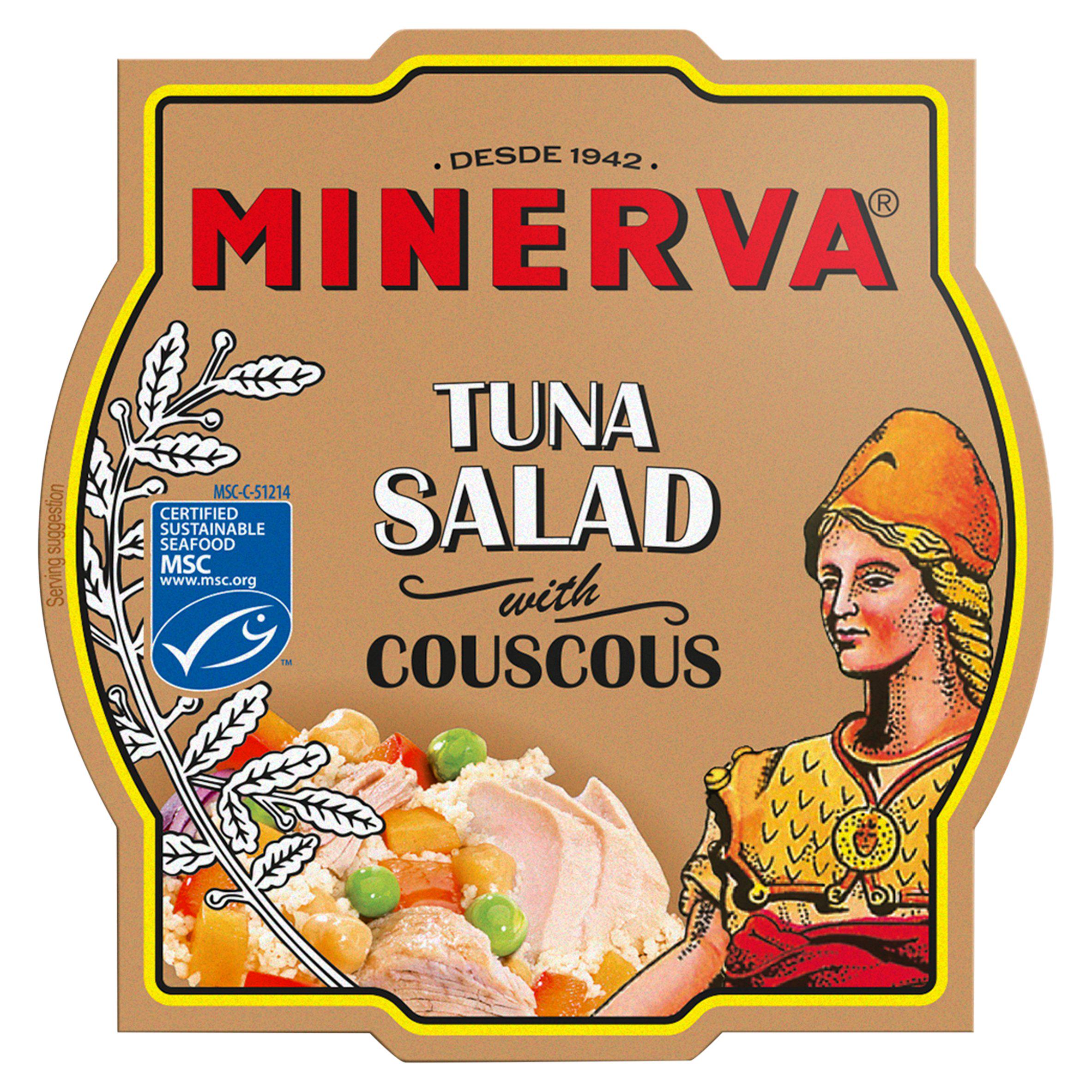 Minerva Tuna Salad with Couscous 160g, imported from the UK