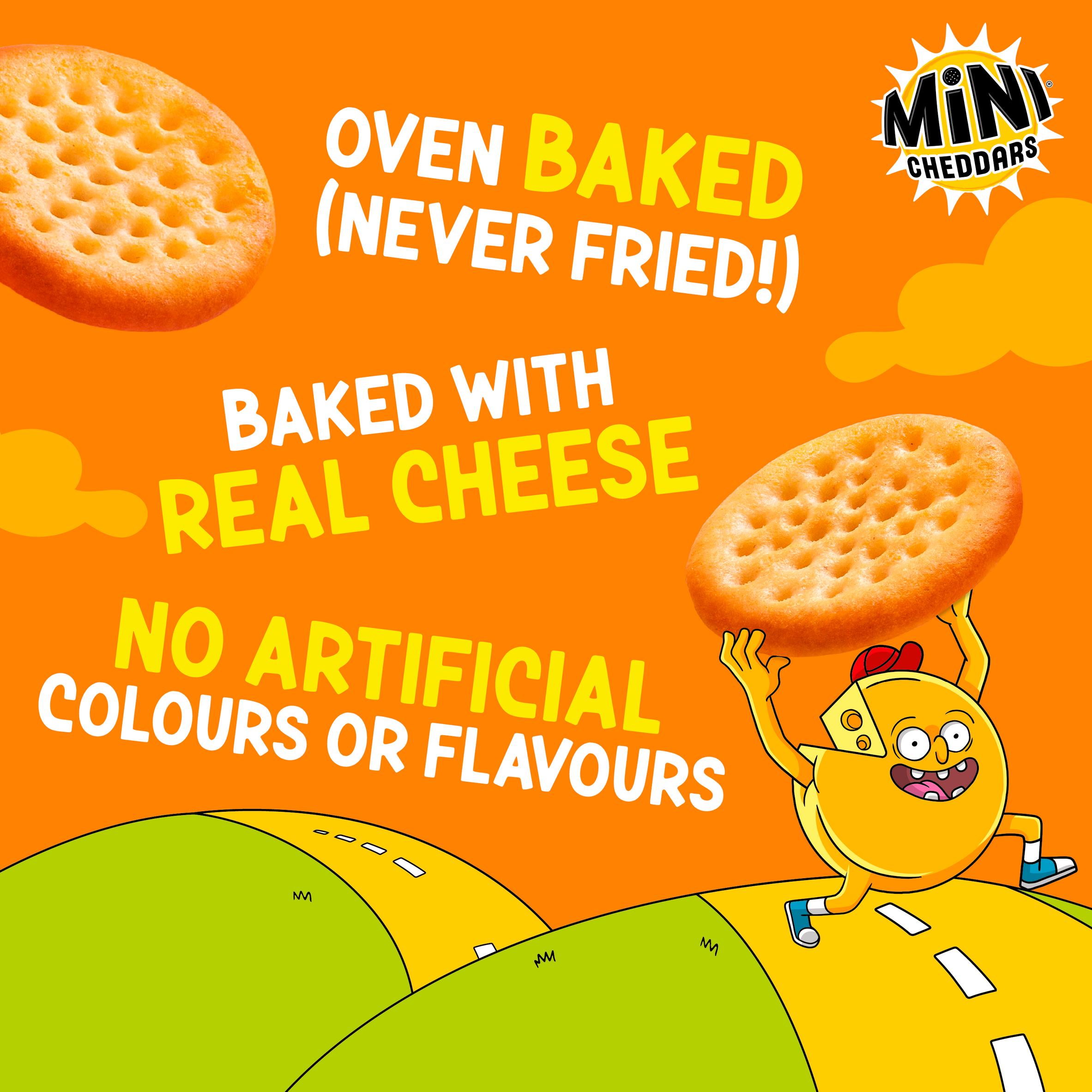 Jacob's Mini Cheddars Original baked cheese snacks multipack, imported from the UK