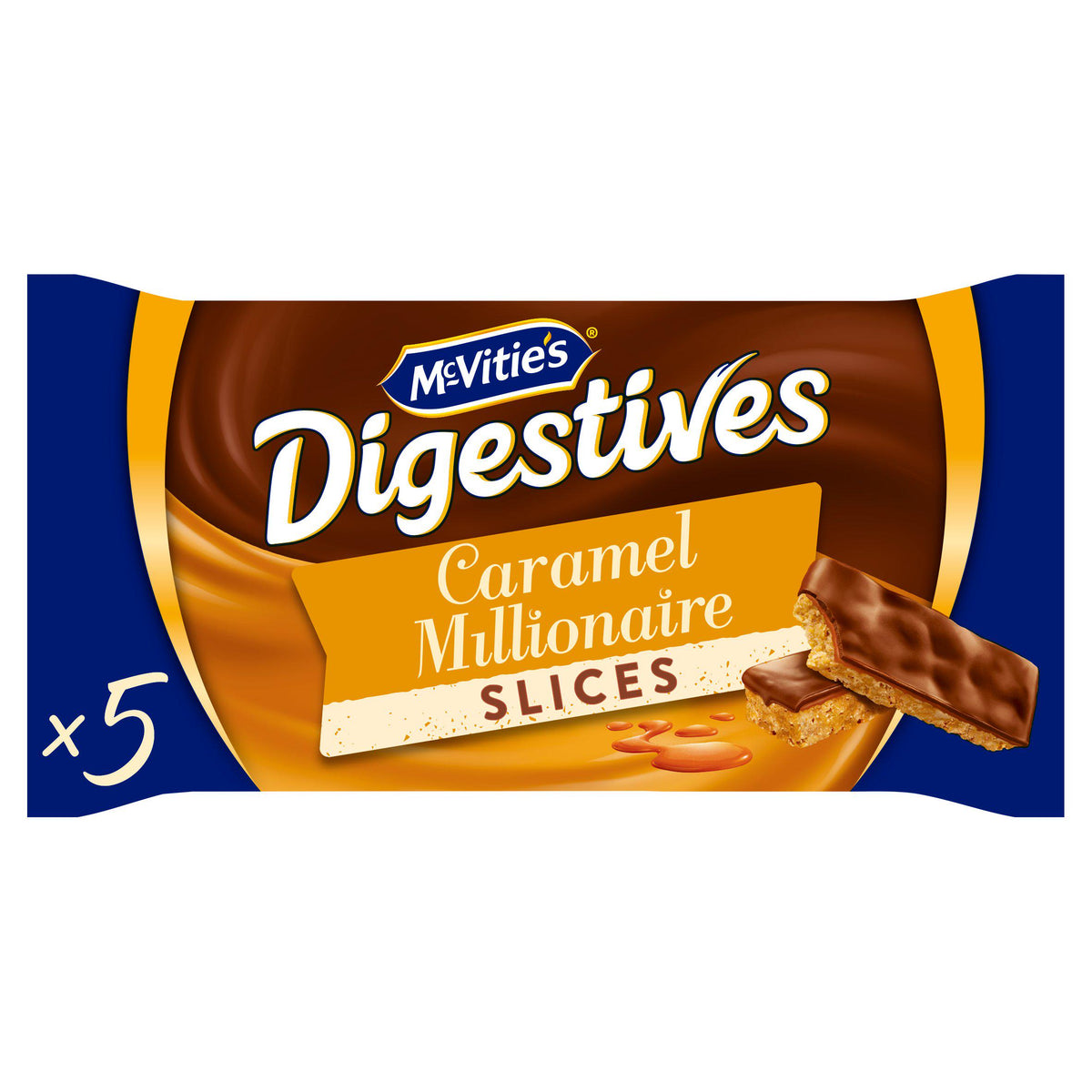 McVitie's Digestive Caramel Slices multipack 5x22g, UK version